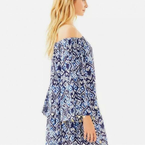Lilly Pulitzer Delaney Tunic Dress Printed
Off Shoulder Sz L - Picture 5 of 12
